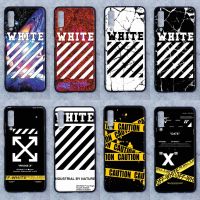 เคส Samsung A7 (2018) ลายwhite ขอบนิ่มหลังแข็ง เคสมือถือ เคสโทรศัพท์ Caseเคส TPU