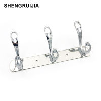 stainless steel wall coat rack door bathroom hooks practical wall coat hanger chrome plated wall mount towel hook 3-6 hat hooks