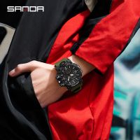 Sanda Brand Watch 6126 นาฬิกาปลุกอิเล็กทรอนิกส์ เรืองแสง มัลติฟังก์ชั่น กันน้ํา ระดับไฮเอนด์ สําหรับผู้ชายTH