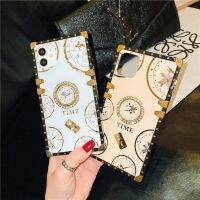 Luxury Diamond Time Pattern Square Phone Cases For Xiaomi 12 11 10T Lite 11I M3 F3 Redmi Note 7 Pro 7A 6A Bling Ring Holder Case