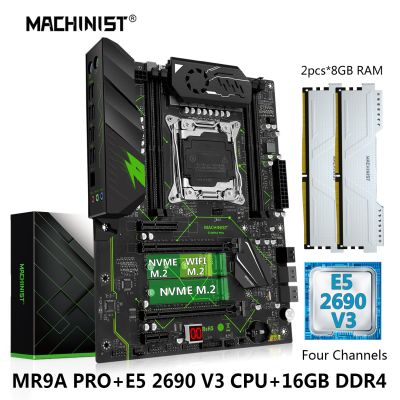 MACHINIST MR9A PRO X99 Motherboard Combo LGA 2011-3 Xeon E5 2690 V3 CPU Kit Processor 16G=2*8G DDR4 2133Mhz RAM Memory NAME M.2