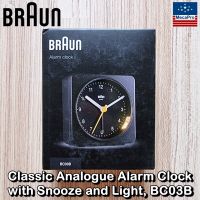 Braun® นาฬิกาปลุก อะนาล็อก คลาสสิก Classic Analogue Alarm Clock with Snooze and Light นาฬิกาอนาล็อก ขนาดกะทัดรัด เหมาะกับการเดินทาง