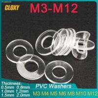 ❁▼✇ M1.2 M1.4 M1.7 M1.8 M2 M2.5 M3 M4 M5 M6 M12 Soft/ Hard Plastic PVC Transparent Insulating Plain Gasket Ring Spacer Flat Washer