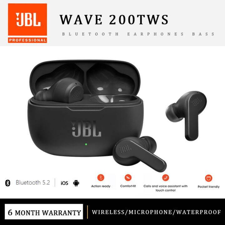 【6 Months Warranty】JBL Wave 200 TWS Wireless Bluetooth Earphones Inear