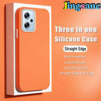 Jingsanc สำหรับ Xiaomi POCO X4 GT โทรศัพท์กรณีของเหลว3 In 1ลูกอมสี Soft TPU ซิลิโคนปลอกรวมทุกอย่างเลนส์กันกระแทกปกหลัง