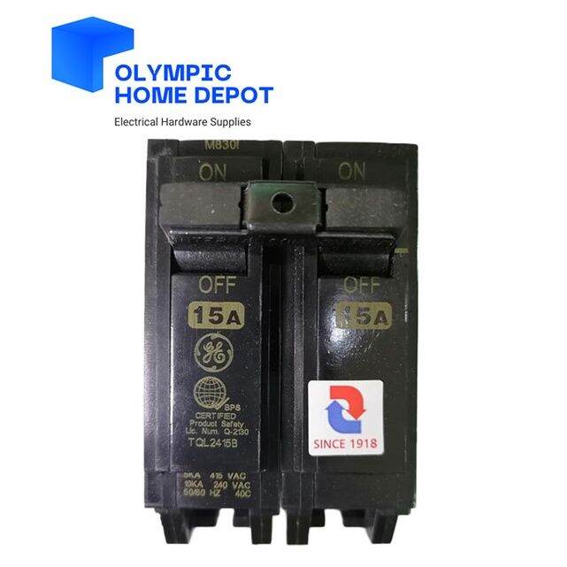 GE Circuit Breaker TQL 15A, 20A, 30A, 60A, 100A 2 Pole, Plug InZh1