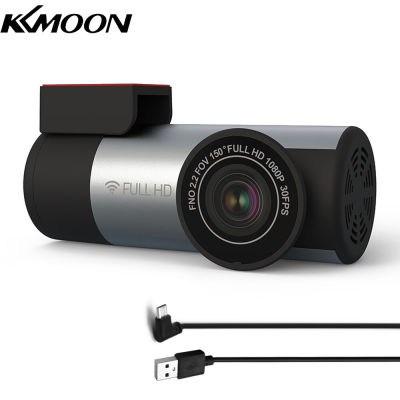 KKmoon รถ DVR Dash กล้อง150 ° มุมกว้างขับรถบันทึก Dashcam ในตัว WiFi สนับสนุน Night-Vision ห่วงบันทึกเสียงเตือน