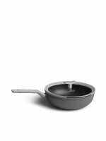 BERGHOFF + กระทะทรงวอคพร้อมฝาอะลูมิเนี่ยมเคลือบ Non-Stick Fernogreen Leo 28ซม รุ่น 3950171 4.2 ลิตร สีเทา