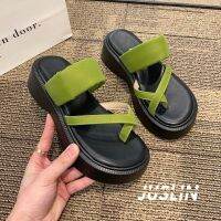 JUSLIN รองเท้าแตะ รองเท้าแตะผู้หญิง ส้นแบน ใส่สบาย สไตล์เกาหลี รองเท้าแฟชั่น 2023 ใหม่ 072120