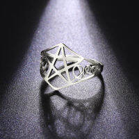 LIKGREAT Supernatural Pentagram Pentacle แหวนผู้หญิงไอริช Knot Celtics Star แหวนใหม่สแตนเลส Wicca Amulet เครื่องประดับ