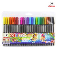 ปากกาสีน้ำ ปากกาเมจิก ตราม้า  24สี H-88