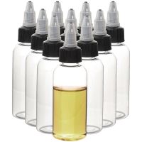 5/10/15Pcs 30ml 60ml 120ml PET Clear Juice Liquid Oil Dropper Bottles Dispensing Bottles Containers with Twist Top Caps