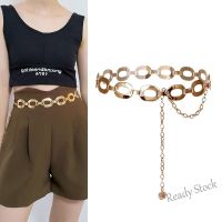 【hot sale】 ✷ B55 Gold Chain Belt For Women Dresses Luxury Punk Fringe Waist Belts Female Metal Golden Dress Belt