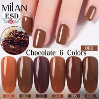 Milan สีทาเล็บเจล  สีน้ำตาล ช็อคโกแลต  Chocolate Colors Series   ขนาด 15 ml. ( อบ UV เท่านั้น)