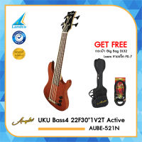 ANGEL กีต้าร์ อูคูเลเล่ อูคูเบส4  UKU 1V2T Active AUBE-521N แถมฟรี กระเป๋า Gig Bag DL32 + Leem สายแจ็ค PX-7