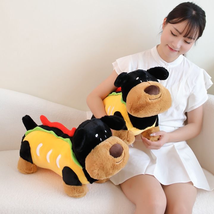 kawaii-สุนัขร้อนของเล่นตุ๊กตาลูกสุนัขตุ๊กตาน่ารักถือนอนหมอนเบาะของขวัญวันเกิดสร้างสรรค์ปัจจุบัน
