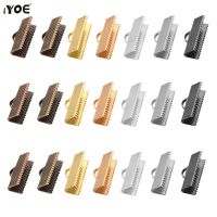 【YF】❅❐◆  iYOE 50pcs/Lot Leather Cord Crimp End Caps 6 8 10 13 16 20 25 30 35 40mm Thread Fastener Clasps Jewelry