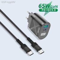 Hjghfhf เครื่องชาร์จ GaN 65W USB ชาร์จเร็ว3.0 Type C 33W พร้อม QC สำหรับแท็บเล็ต iPhone 13