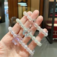 Cute Cartoon Bear Crystal Beads Elastic Hair Bands for Women Girls Korean Hair Ties Bracelet Headwear Hair Accessories Ornaments Hair Accessories