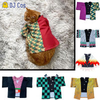 Anime Demon Slayer Cosplay Costume for Cat Dog Pet Cloak Kimetsu No Yaiba Outfits Kamado Tanjirou Kamado Nezuko Role Play