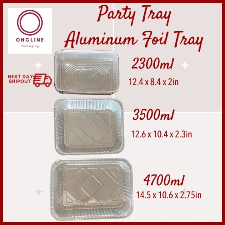  Hot 10 Pcs Party Size Tray Aluminum Foil With Lid Lazada PH
