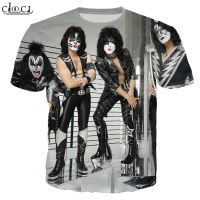 2023 NewHX ใหม่ล่าสุดแฟชั่นฤดูร้อน Rock Singer KISS Band ผู้ชายผู้หญิง T เสื้อ3D พิมพ์ Harajuku Streetwear คู่เสื้อ Drop Shipping