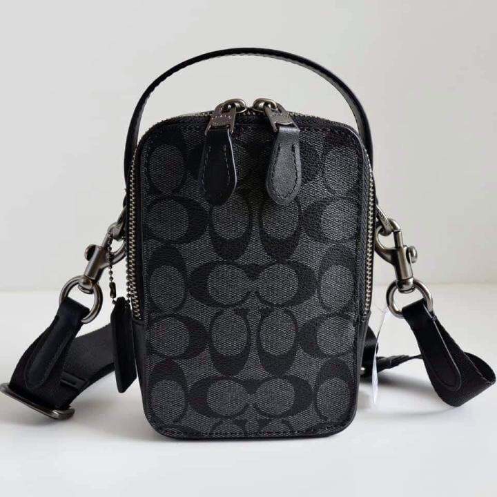 Top Handle Crossbody In Signature Canvas Charcoal C3146 Lazada PH