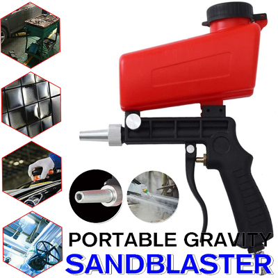 90psi Gravity Sandblasting Gun Pneumatic Sandblaster Spray Gun Blasting Machine 