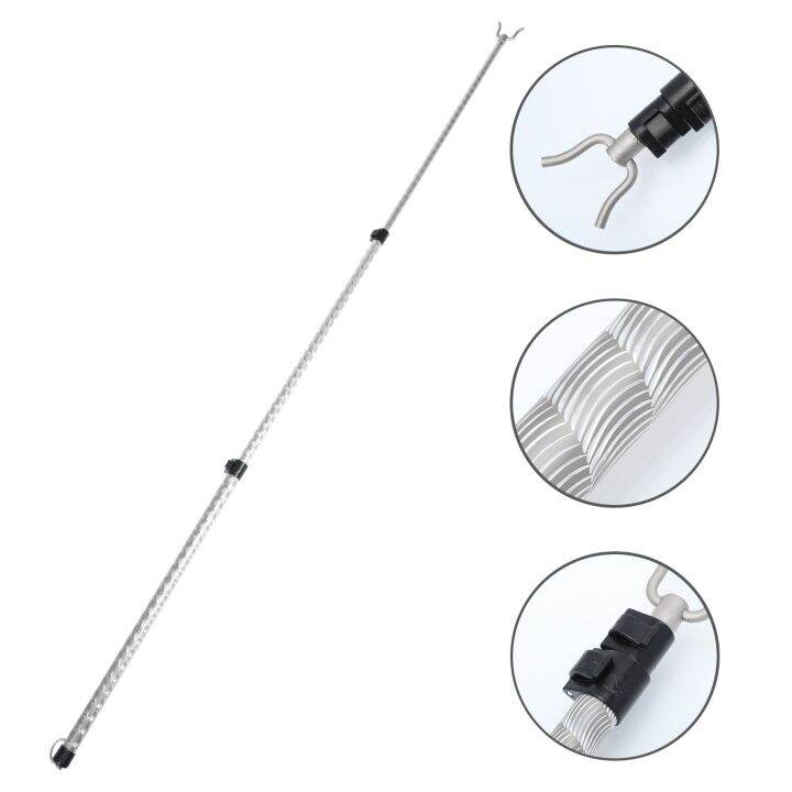 Pole Closet Hook Reach Clothes Stick With Rod Long Retractable Reacher