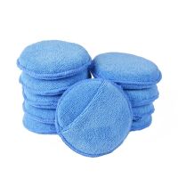 Car Wax Sponge 5 Inch Soft Microfiber Manual Applicator Pad Polishing Sponge With Pocket For Apply Remove Wax Auto Care