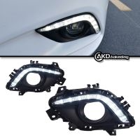 2ชิ้นอะไหล่รถยนต์ฝาครอบไฟตัดหมอก DRL สำหรับ Mazda 6 Atenza GJ2FP XD GJ2AP 2013 2014 2015ไฟกลางวัน LED ทำให้ไฟวิ่ง