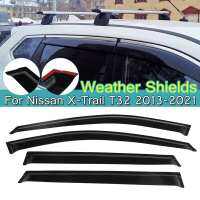 ตัวเบี่ยงสำหรับติดหน้าต่างรถยนต์สำหรับ Nissan X-Trail T32 2013 2014 2015 2016 2018ที่บังแดดประตูที่กันแดดกันฝนรถ2019-2021ที่กันสภาพอากาศ