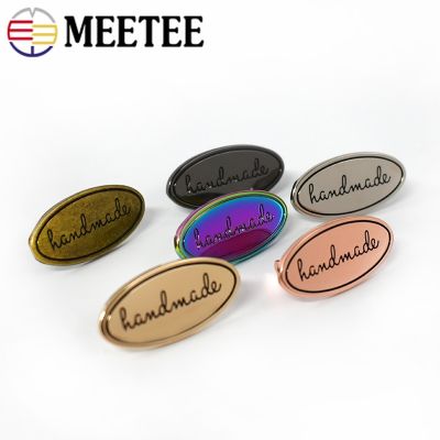 Meetee 10/20/30Pcs 20X40mm Metal Pin Buckle Labels Tag Handcraft Clasp Hardware Accessories