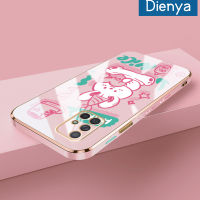 Dienya เคส A70s ปลอกสำหรับ Samsung Galaxy A71 4G A70ลายการ์ตูนน่ารักโชคดีโชคดีน่ารักใหม่กรอบสี่เหลี่ยมชุบซิลิก้าเจลนิ่มเคสมือถือกันกระแทกทั้งหมดรวมเลนส์กล้องถ่ายรูปฝาครอบป้องกัน