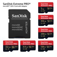 SanDisk Extreme Pro Micro SD Card SDHC 32GB SDXC 64GB 128GB 256GB 512 GB 1TB Speed R/W 200/140MB/s (SDSQXCD) เมมโมรี่ การ์ด Gopro8 Gopro9 Drone