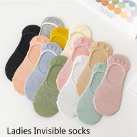 5 Pairs Summer Mesh Womens Thin Breathable Hollow Invisible Socks Silicone Non Slip Socks Candy Colored Female Socks