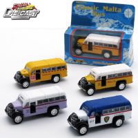 1/64 Skala Diecast Klasik Mini Malta Bus Mainan Anak-Anak, Mobil Logam 5ซม. Untuk Anak-Anak/anak Laki-Laki Bagai Hadihah/inah Dengan Fungsi Tarik Kembali