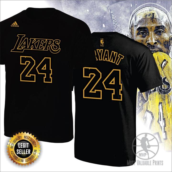 Mens Los Angeles Lakers Kobe Bryant adidas Gold Net Number T-Shirt