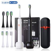 HOKDS Sarmocare M310 Sonic Electric Toothbrush For Adults Ultrasonic Dental Teeth Whitening usb Rechargeable Tooth Brush 6 Head &amp; Case