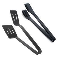 Silicone Kitchen Tongs Spatula Tongs Set with Stainless Steel Core for BBQ Clamp, Flipping Fish, Fried Steak Clamp