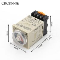 【CC】ஐ  AC100-240V H3CR-A time relay 1.2s to 300h 50/60Hz 11PIN on and off cycle delay 24V 12V with socket base PF113A