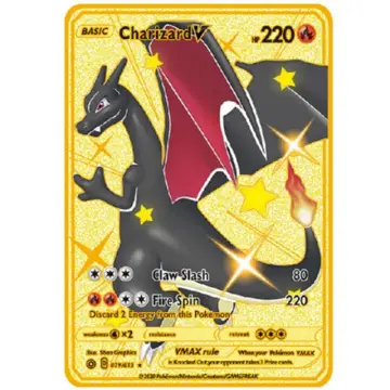 Pokemon Iron Shiny Cards Spanish Metal Pokemon Letters Charizard