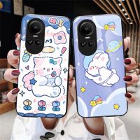 เคสสำหรับ Oppo Reno 10 Pro Plus 10 10pro + Reno10 Pro Reno10pro 2023กระจกเทมเปอร์เคสโทรศัพท์แฟชั่นกรอบ TPU แบบนุ่มฝาหลังแข็งกันแรงกระแทก