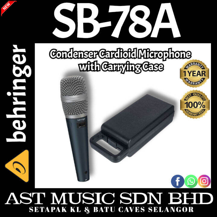 Behringer SB78A Condenser Cardioid Microphone with Carrying Case (SB ...