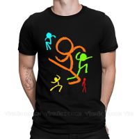 Men Alan Becker Funny Games Tshirt Five Stick Figures Pure Cotton Shirt Tees For Adult Gildan