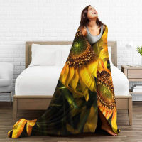 2023 in stock Anti-pilling flannel Throw Blanket Orange Sunflower Wallpaper Micro Fleece Blanket Warm Fleece Blanket Warm Throw Blanket for Couch Bed Living Room，Contact the seller to customize the pattern for free