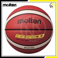 ***แถมเข็ม+ตาข่ายใส่บอล** MOLTEN BG3200  บาสเกตบอลหนัง PU เบอร์7 Indoor/Outdoor Basketball บาสเกตบอล ของแท้