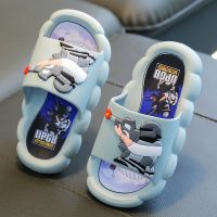 Children slippers summer boys bathroom shower antiskid household cuhk TongBaoBao little boys cool slippers to eat chicken