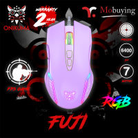 ประกัน 2 ปี ส่งจากไทย เม้าส์เกมมิ่ง ONIKUMA SAKURA / FUJI RGB Gaming Mouse เมาส์เกมมิ่ง ปรับความไวได้ 6 ระดับ 800-6400 DPI