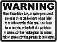 ป้ายเตือนเครื่องหมายกฎหมายความรับผิดโรดไอส์แลนด์ของ Equine แจ้งให้ผู้อุปถัมภ์ทราบที่สถานที่ขี่ม้าของคุณเกี่ยวกับกฎของบริษัทของคุณป้ายธุรกิจเครื่องหมายจราจร12X16นิ้วป้ายดีบุกโลหะอลูมิเนียม